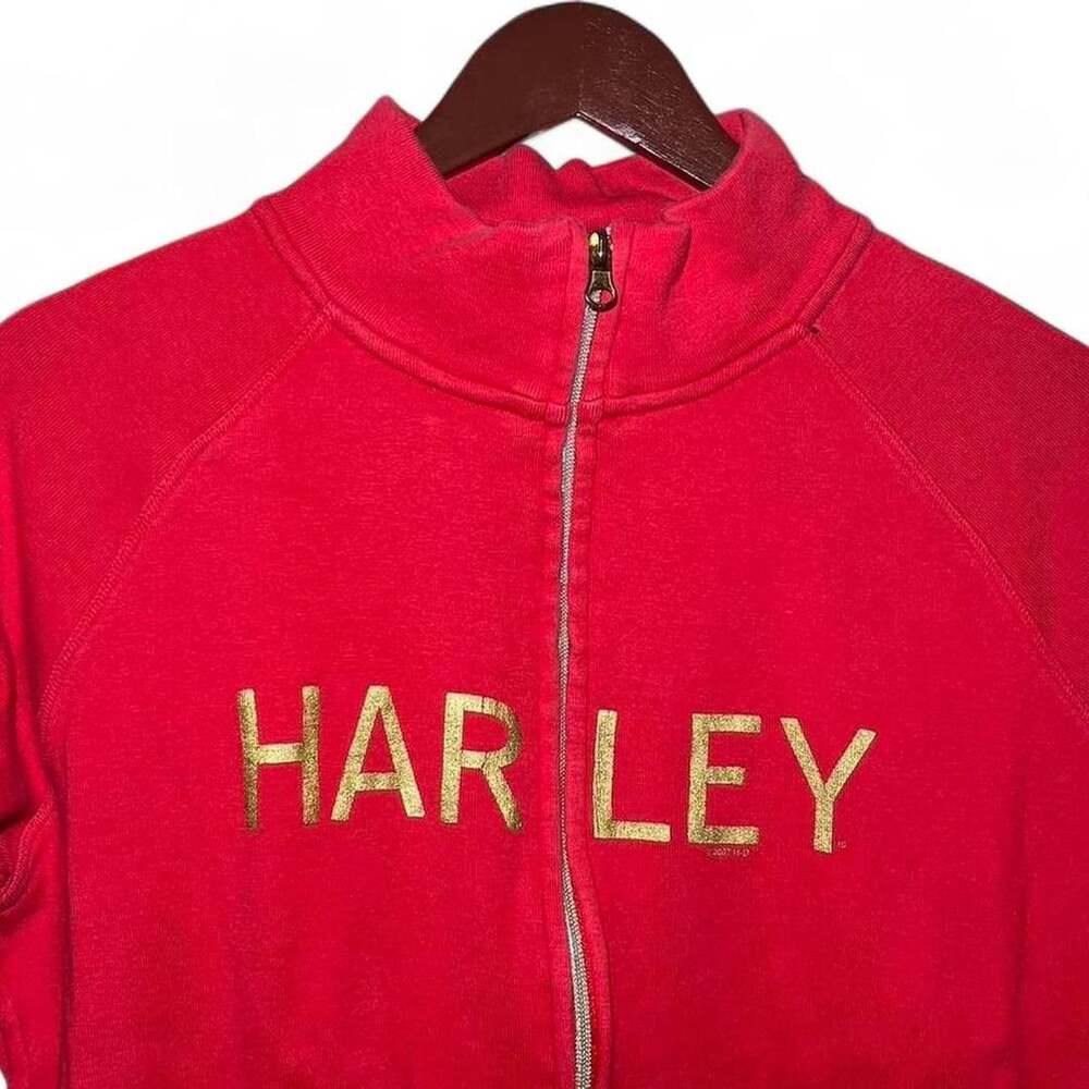 Harley-Davidson Century Medina Ohio Red Full-Zip Mock Neck Sweatshirt